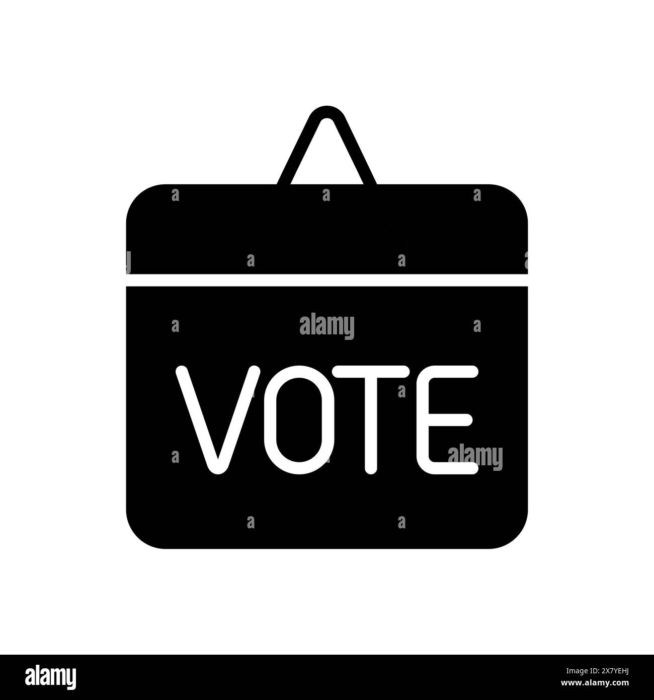 Icona del set di elezioni. Voto, edificio governativo, dimostrazione, elettori, voto elettronico, voto manuale, approvazione, disapprovazione, megafono, risultato del voto Illustrazione Vettoriale