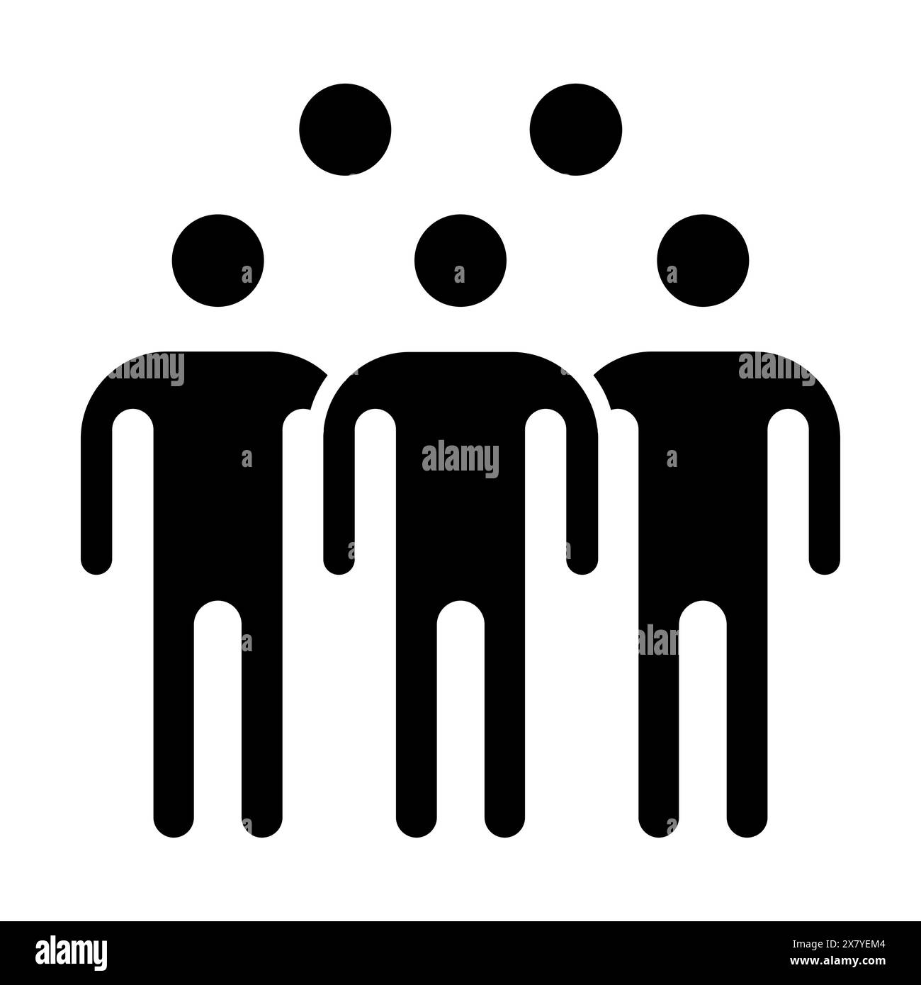 Icona di impostazione dibattito. Due figure di alto profilo, che rappresentano l'accordo, la collaborazione, il lavoro di squadra, la discussione politica, dibattito, discussione, consenso, partner Illustrazione Vettoriale