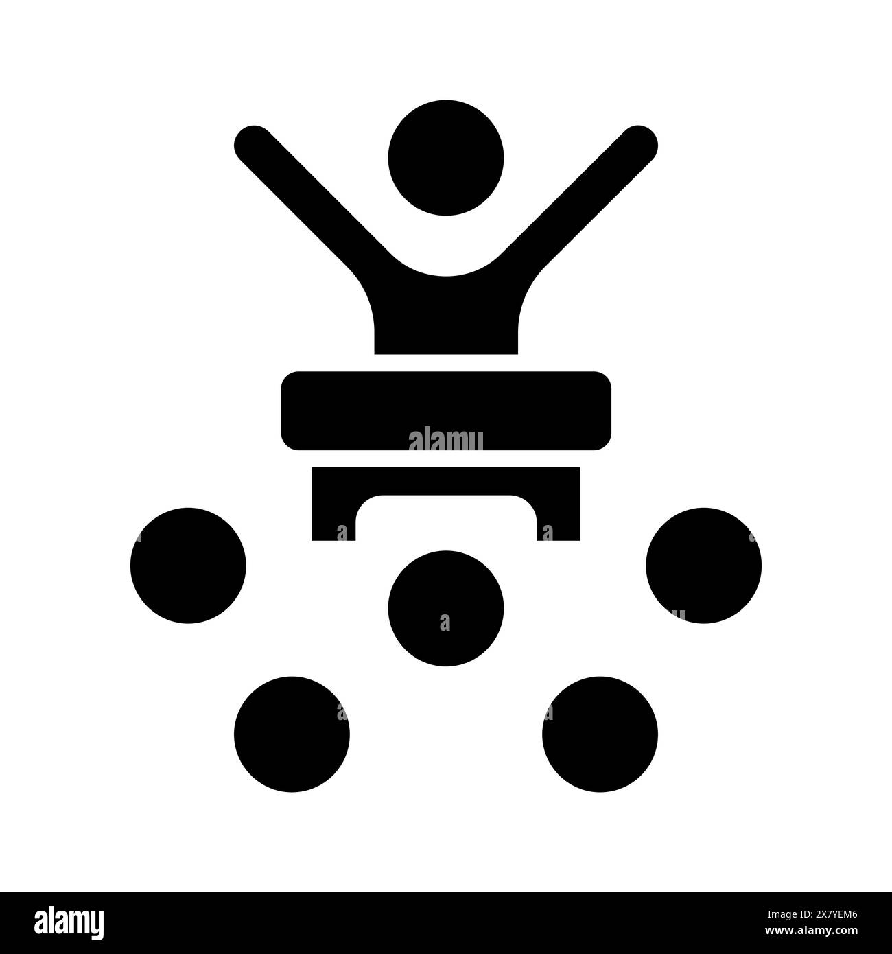 Icona di impostazione dibattito. Due figure di alto profilo, che rappresentano l'accordo, la collaborazione, il lavoro di squadra, la discussione politica, dibattito, discussione, consenso, partner Illustrazione Vettoriale