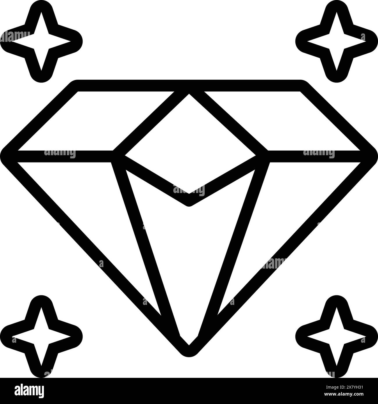 Icona per diamante, sparkler Illustrazione Vettoriale