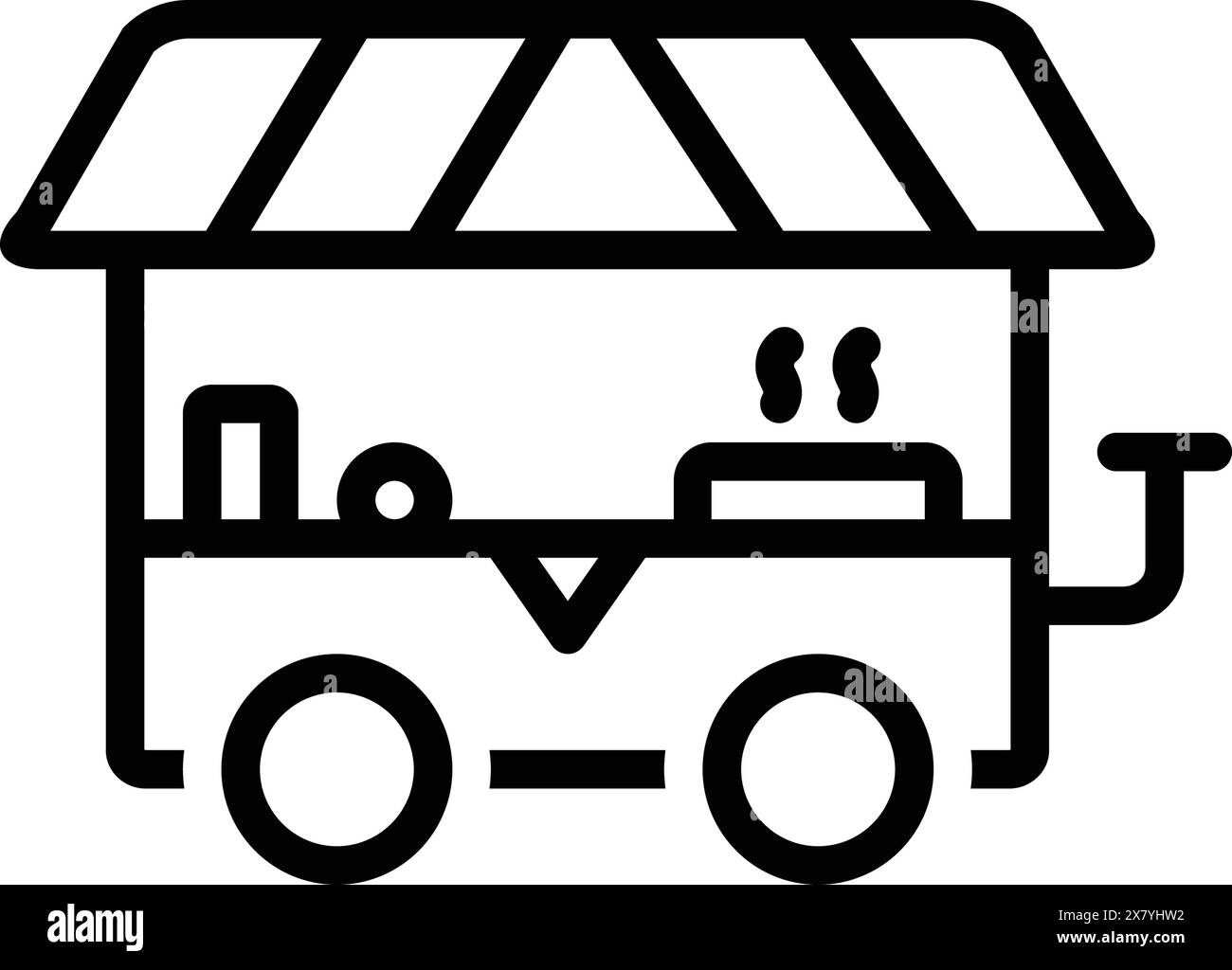Icona del cibo di strada, strada Illustrazione Vettoriale