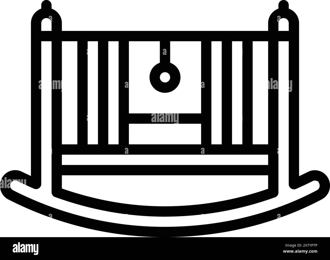 Icona per culla oscillante, oscillante Illustrazione Vettoriale