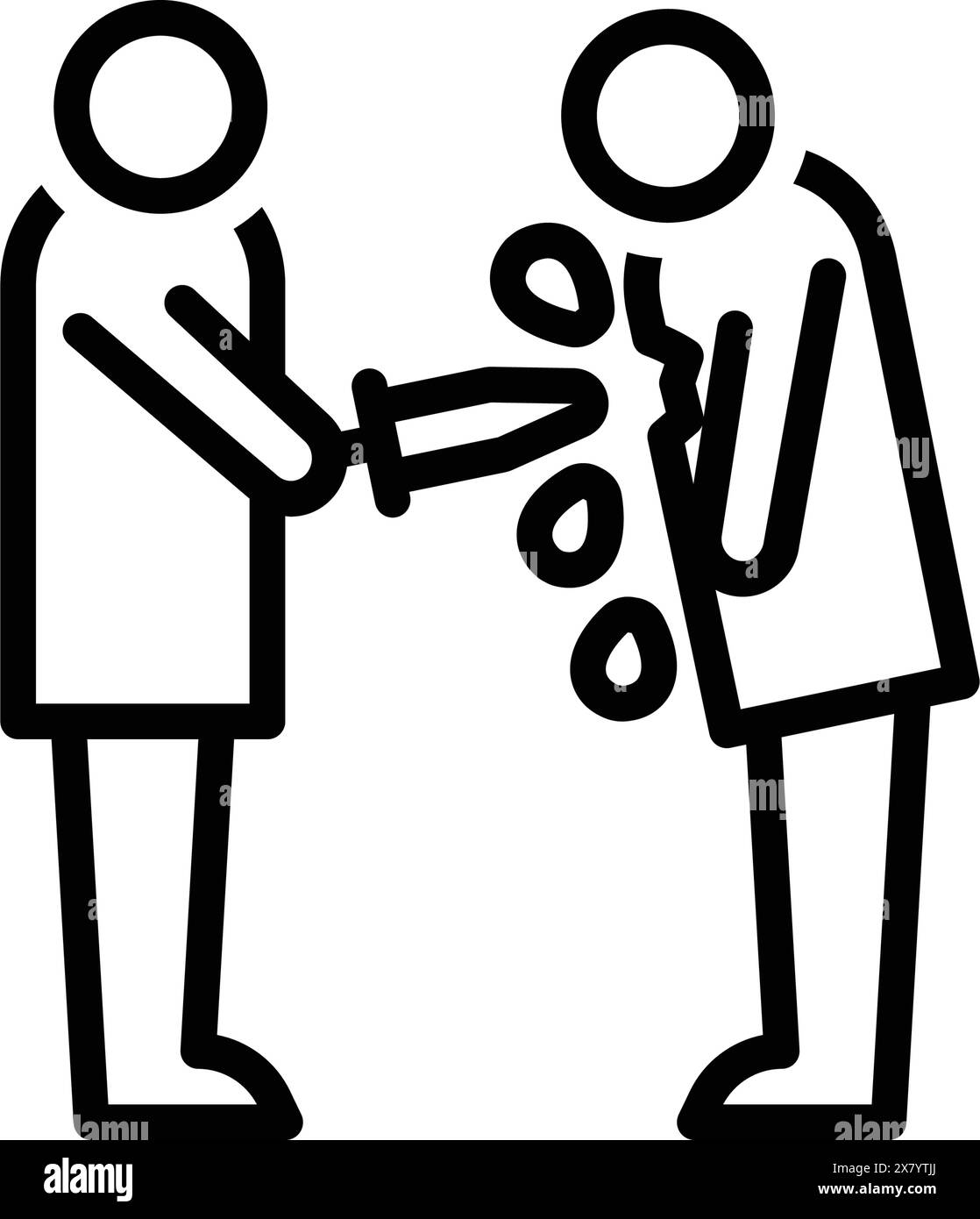 Icona per omicidio, omicidio Illustrazione Vettoriale