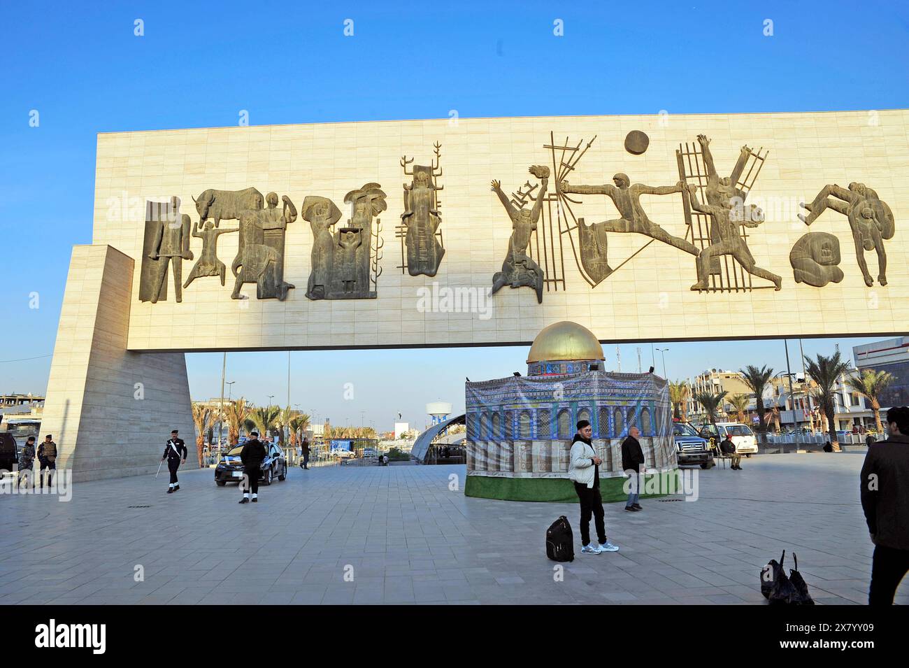 Monumento alla libertà a Baghdad, Iraq Foto Stock