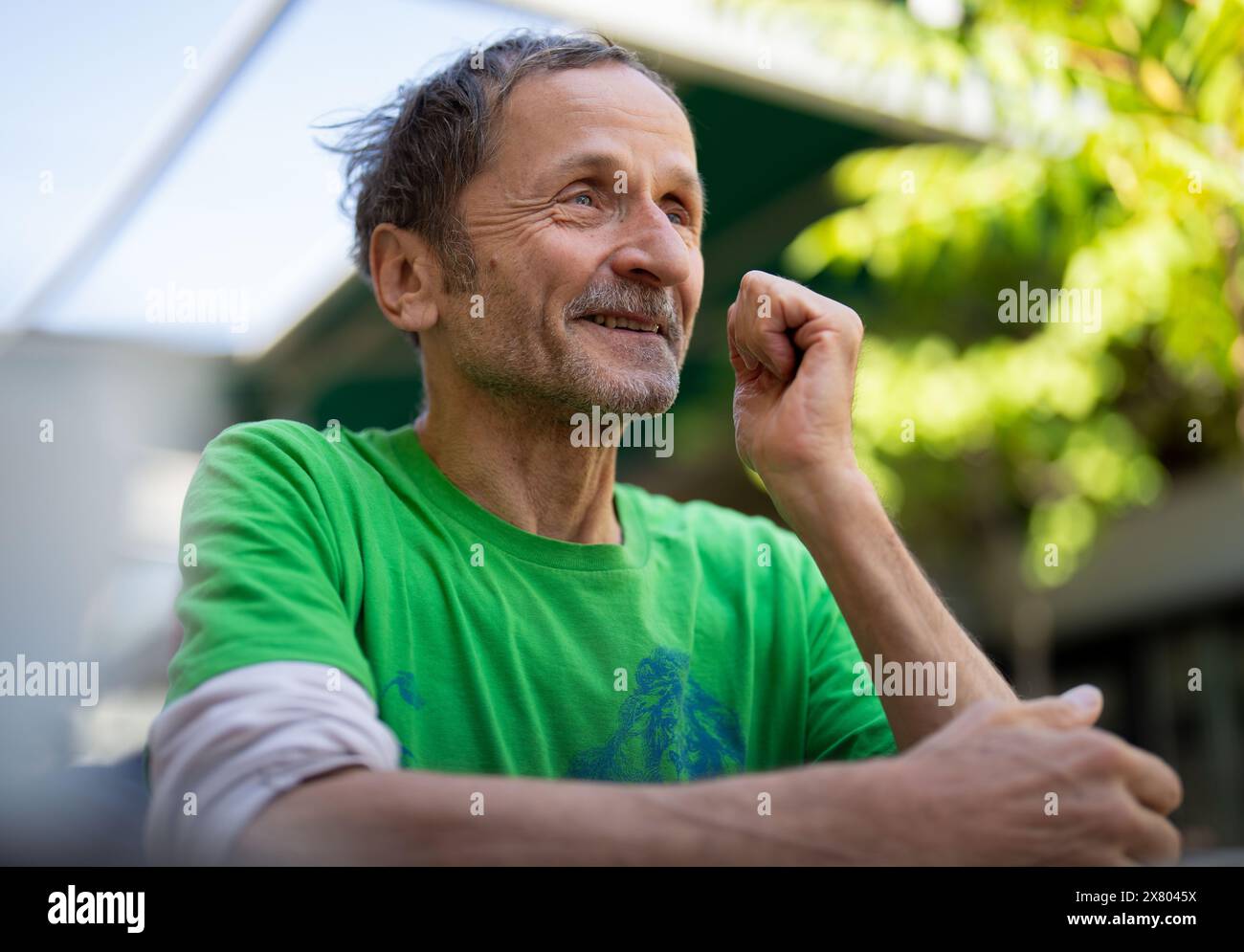 Il fumettista Franz Suess mercoledì 15 maggio 2024, durante un'intervista all'APA - Austria Press Agency di Vienna, Austria. , . Crediti: APA-PictureDesk/Alamy Live News Foto Stock