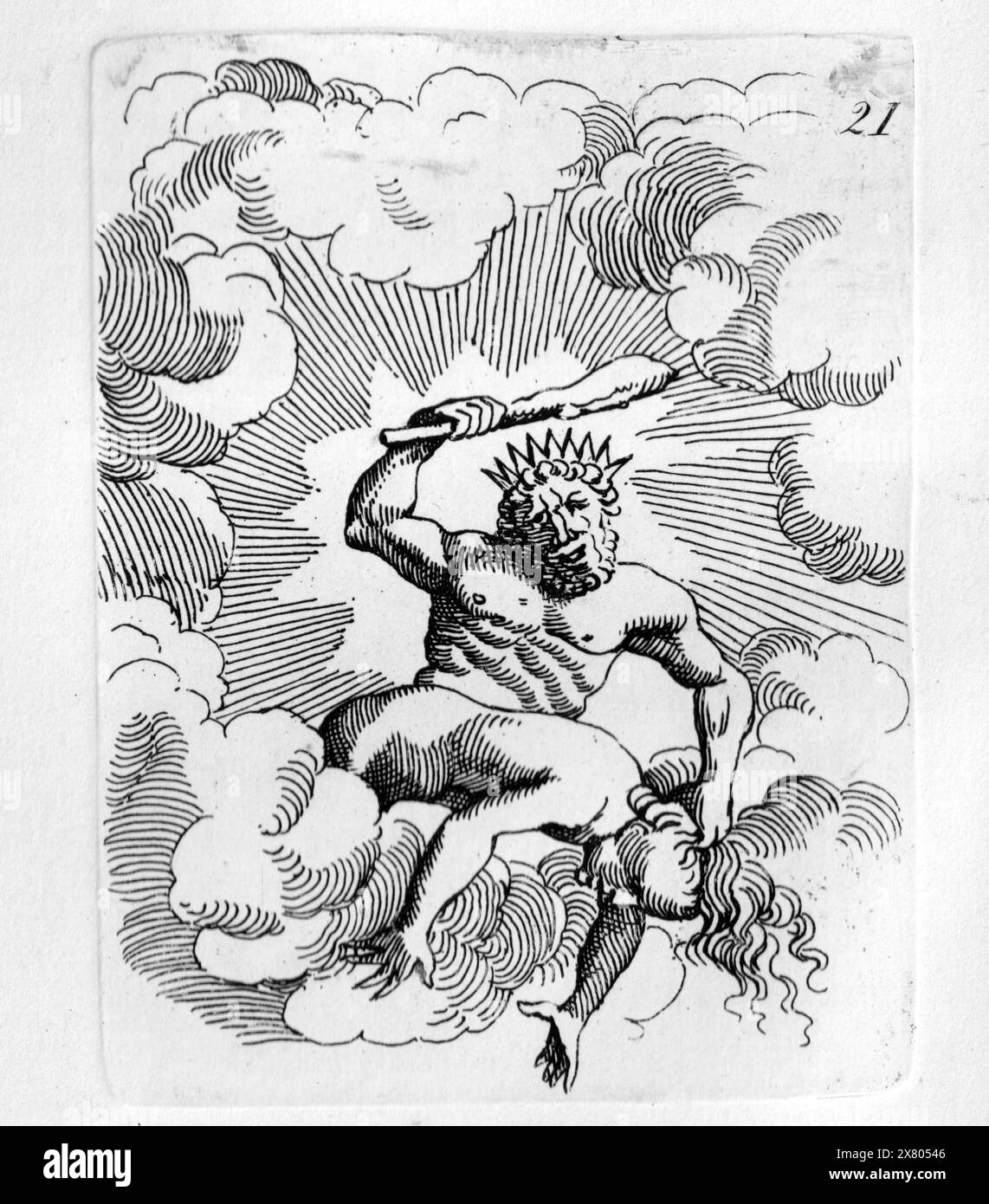 Pagina 21 - Hans Holbein the Younger (c.1497-1543) illustrazioni xilografiche per Erasmus' in Praise of Folly, Reeves & Turner, 1876. Foto Stock