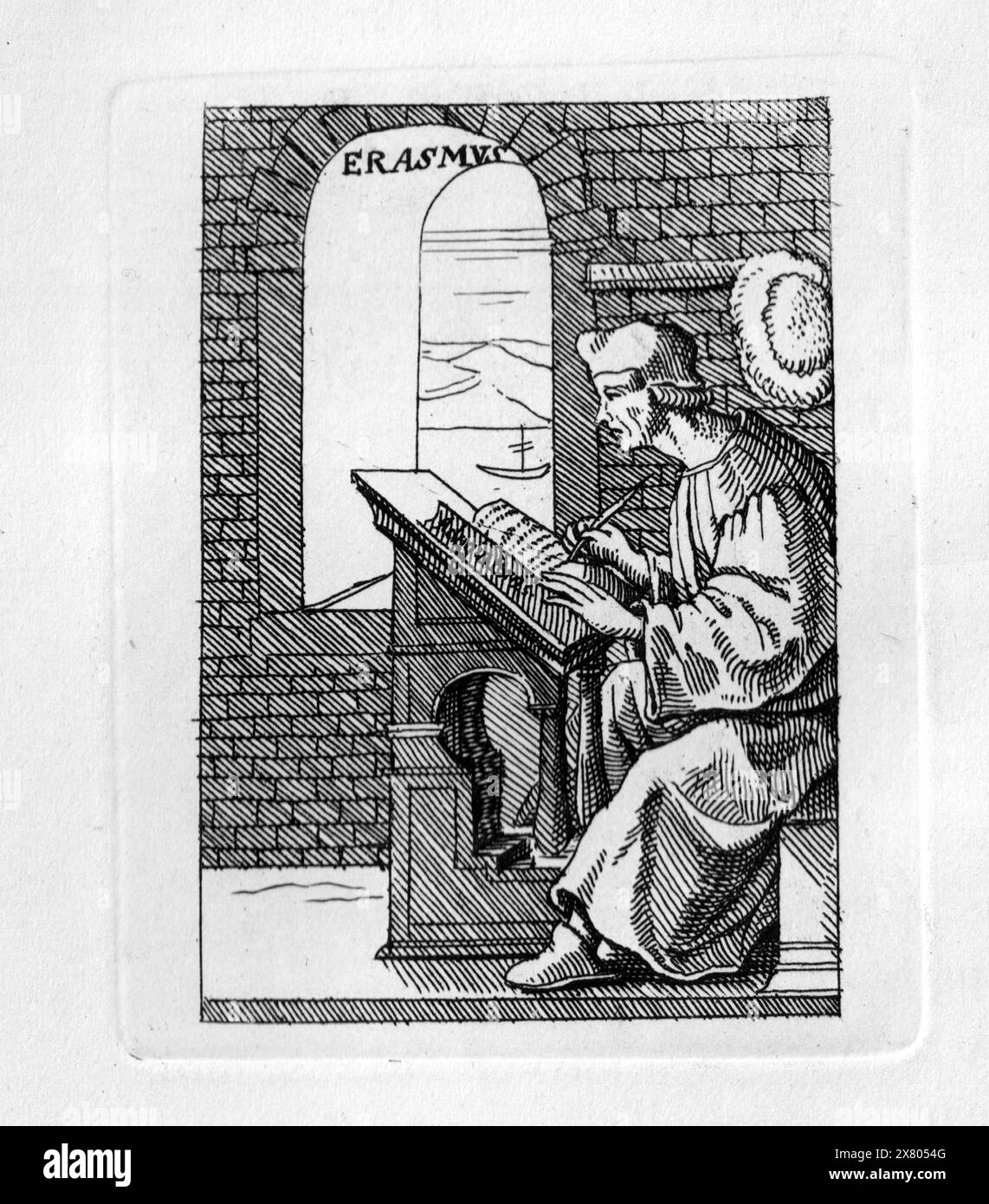 Erasmus - Hans Holbein the Younger (c.1497-1543) illustrazioni xilografiche per Erasmus' in lode di Folly, Reeves & Turner, 1876. Foto Stock