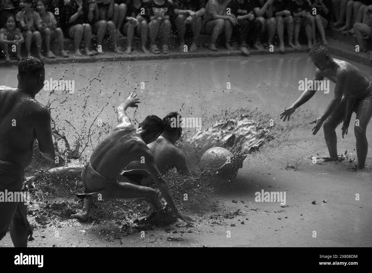 Festival del Mud Ball Wrestling Foto Stock