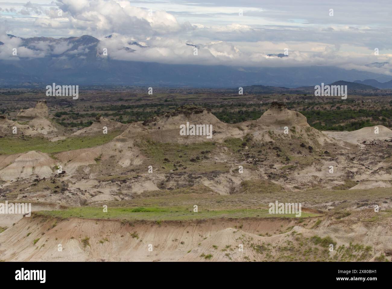 Vista del deserto colombiano Tatacoa Foto Stock