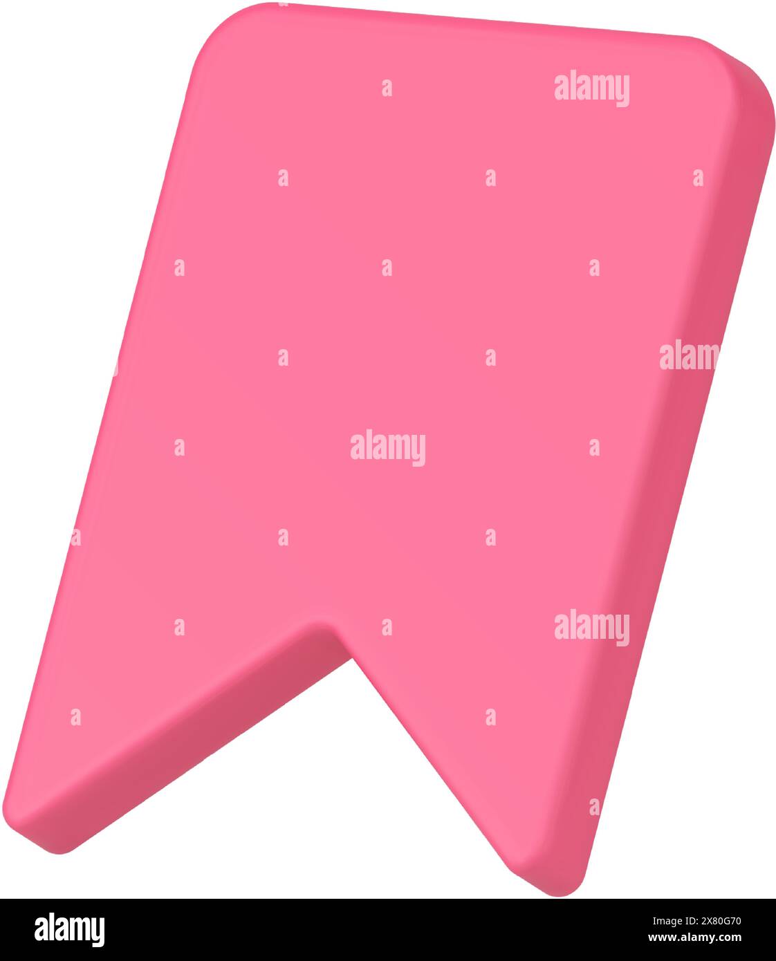 Indicatore luminoso rosa lucido della guida elemento decorativo per aggiungere le informazioni preferite salvate immagine vettoriale realistica a 3D icone. Laboratorio interfaccia segnalibro Illustrazione Vettoriale