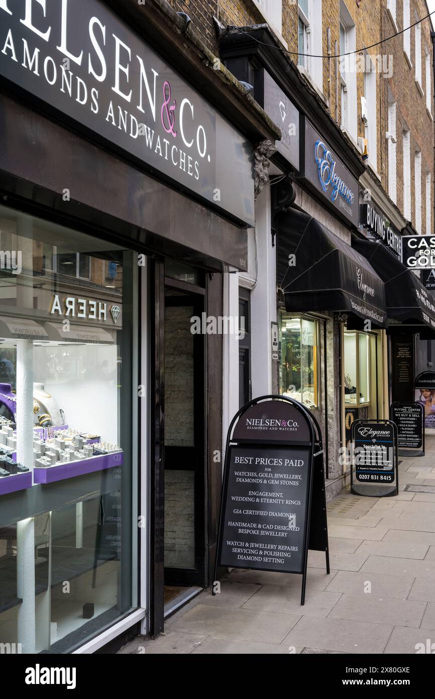 Negozi di gioielli, Hatton Garden, Camden, Londra, Inghilterra, REGNO UNITO, REGNO UNITO. Foto Stock
