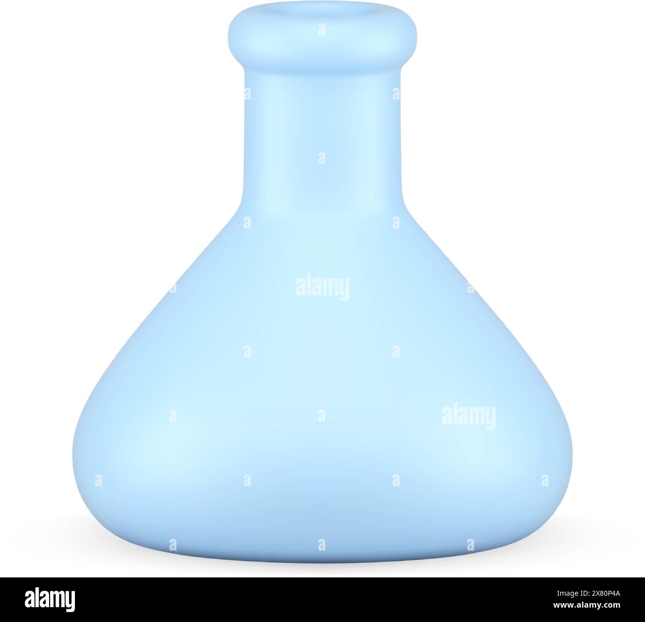 Becher da laboratorio vetreria fiasca medicina chimica biologia campione di fluido scientifico illustrazione vettoriale realistica a icone 3d. Scoperta chimica scientifica Illustrazione Vettoriale