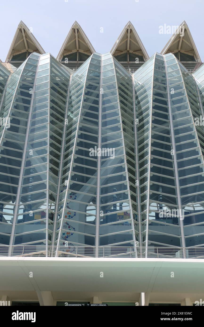 Valencia in Spagna: Il Museu de les Ciències nella Ciudad de las artes - la città delle Arti e della Scienza. Foto Stock