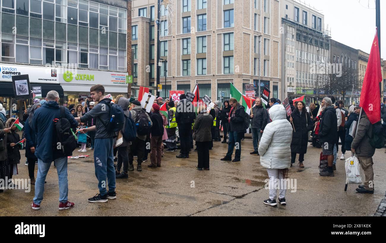 Protesta pro Palestine in Europe, 16 dicembre 2023, Southampton, Regno Unito Foto Stock