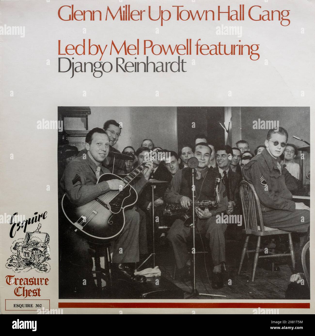 Glenn Miller Up Town Hall Gang album Cover, disco LP in vinile del direttore della big band americana Foto Stock