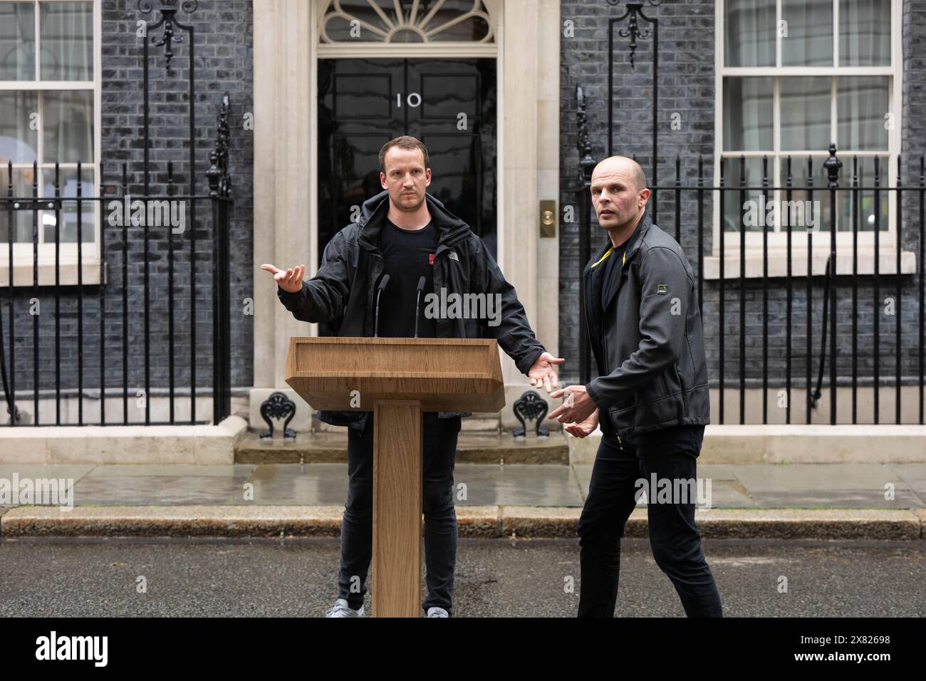 Londra, Regno Unito. 22 maggio 2024. Rishi Sunak, primo ministro, annuncia le elezioni generali il 4 luglio 2024 fuori 10 Downing Street Londra regno unito credito: Ian Davidson/Alamy Live News Foto Stock