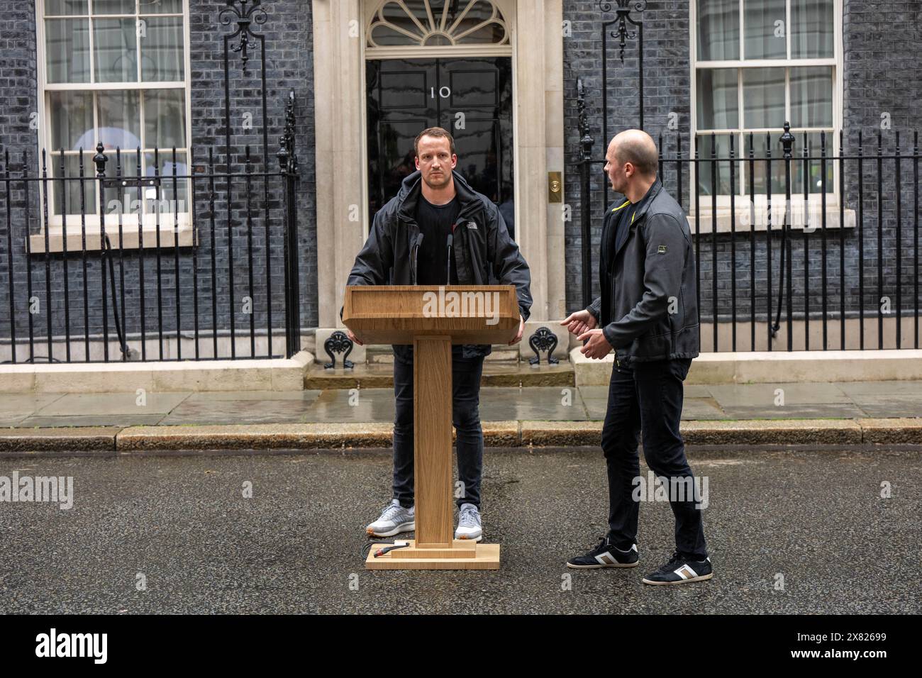 Londra, Regno Unito. 22 maggio 2024. Rishi Sunak, primo ministro, annuncia le elezioni generali il 4 luglio 2024 fuori 10 Downing Street Londra regno unito credito: Ian Davidson/Alamy Live News Foto Stock