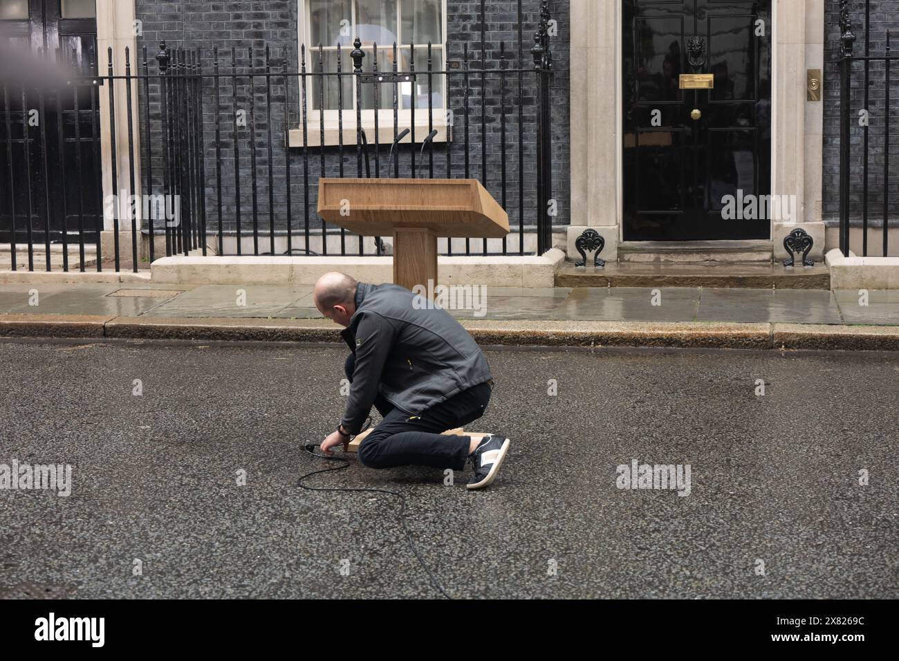 Londra, Regno Unito. 22 maggio 2024. Rishi Sunak, primo ministro, annuncia le elezioni generali il 4 luglio 2024 fuori 10 Downing Street Londra regno unito credito: Ian Davidson/Alamy Live News Foto Stock