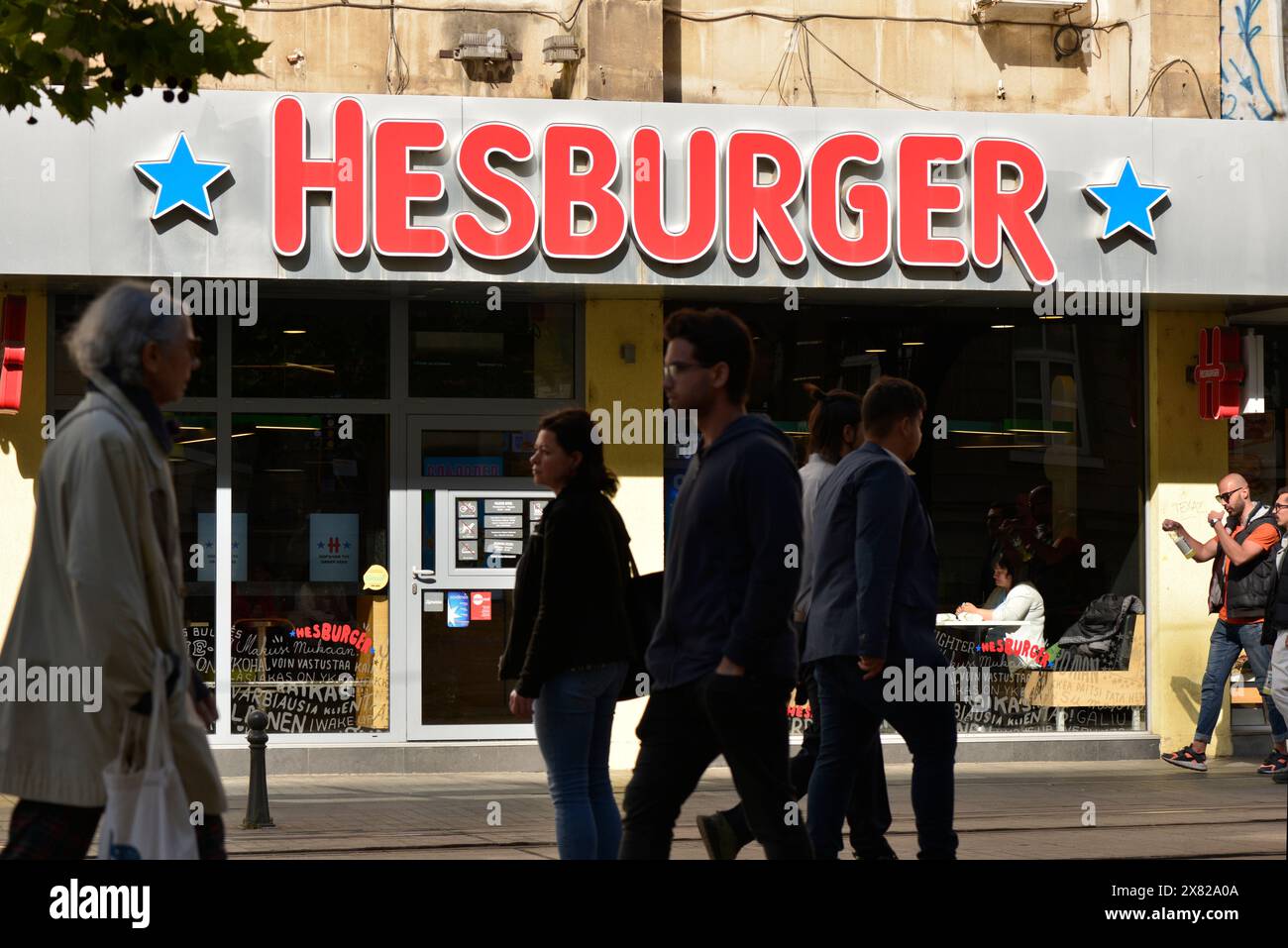 Fast food Hesburger a Sofia, Bulgaria, Europa orientale, Balcani, UE Foto Stock