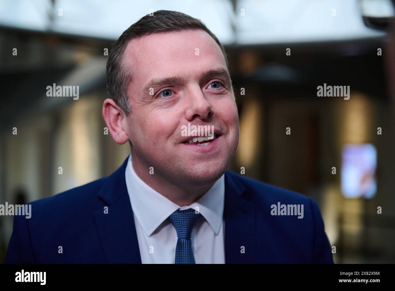Edimburgo Scozia, Regno Unito 22 maggio 2024. Douglas Ross al Parlamento scozzese. credito sst/alamy notizie in diretta Foto Stock