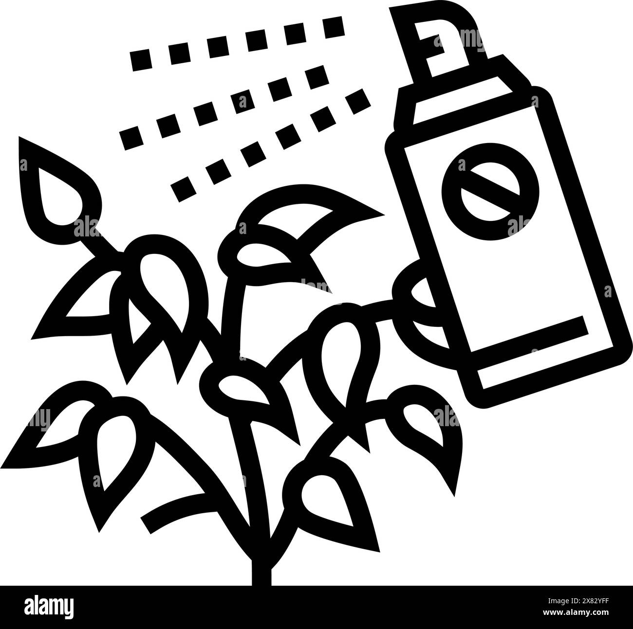 illustrazione vettoriale dell'icona della linea di giardinaggio urbana del controllo dei parassiti Illustrazione Vettoriale