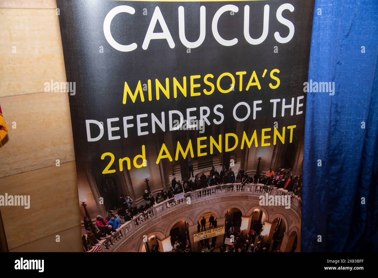 St. Paul, Minnesota. campidoglio. Raduno per i diritti sulle armi per difendere il secondo emendamento. Foto Stock