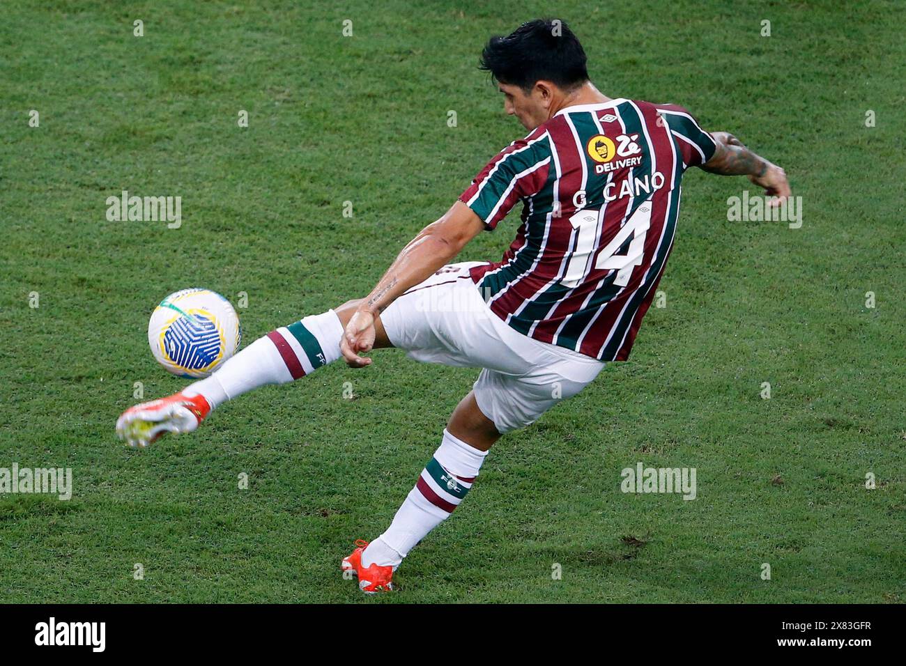 Rio de Janeiro, Brasile. 22 maggio 2024. Cano tedesco di Fluminense, durante la partita tra Fluminense e Sampaio Correa, per la seconda tappa della terza fase della Coppa del Brasile 2024, allo Stadio Maracana, a Rio de Janeiro il 22 maggio. Foto: Nadine Freitas/DiaEsportivo/Alamy Live News crediti: DiaEsportivo/Alamy Live News Foto Stock