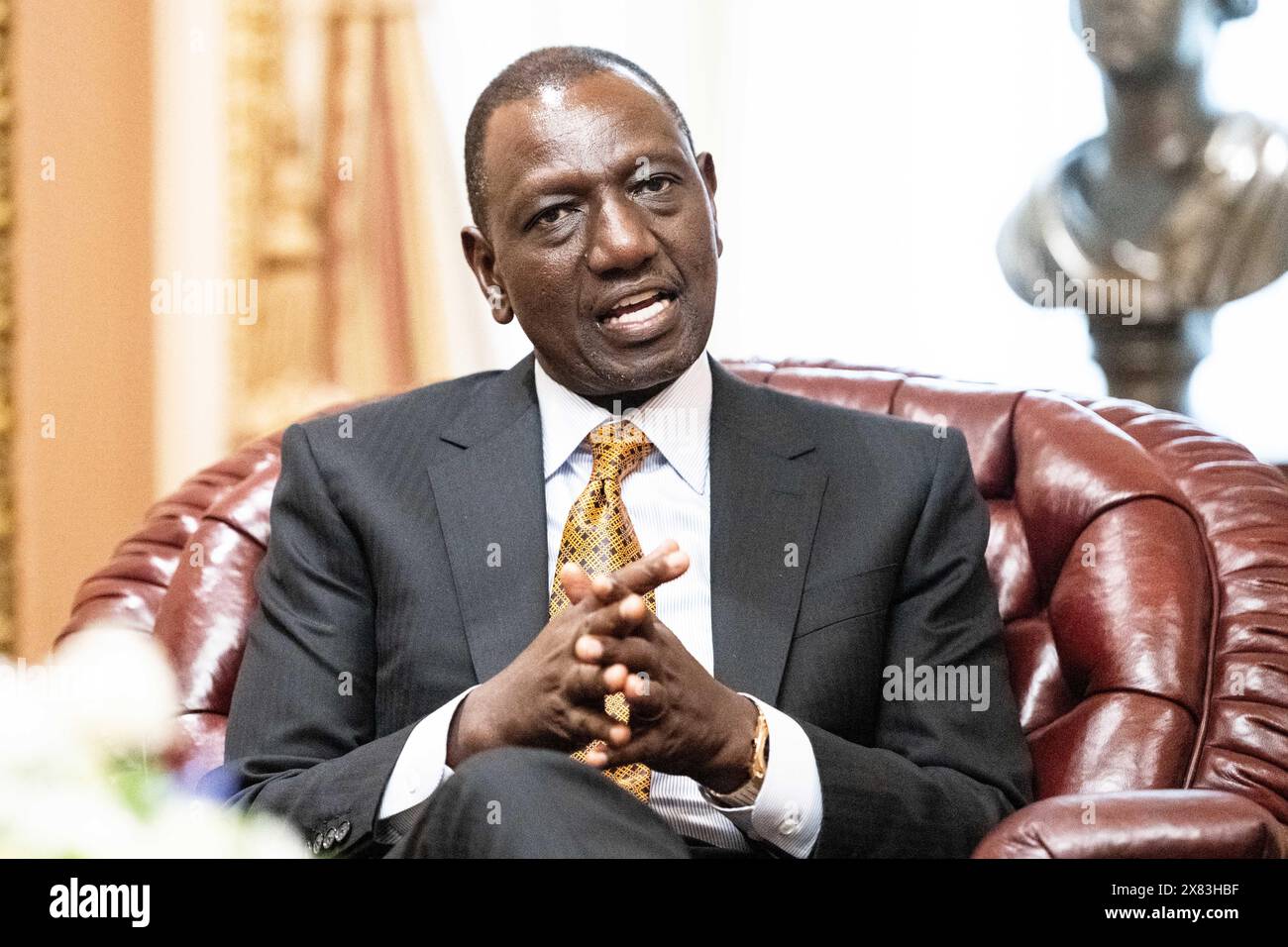 Washington, Stati Uniti. 22 maggio 2024. William Ruto, Presidente del Kenya, al Campidoglio degli Stati Uniti. Credito: SOPA Images Limited/Alamy Live News Foto Stock