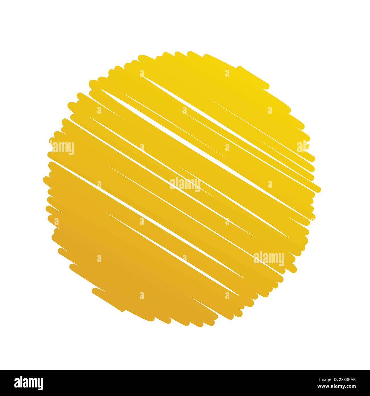 Sfondo Gold Abstract Circle Scribble, illustrazione vettoriale Illustrazione Vettoriale