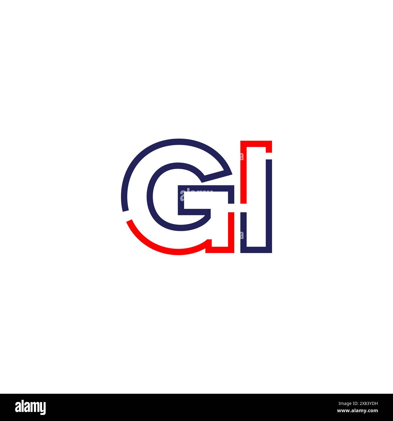 Design del logo gi tech Illustrazione Vettoriale