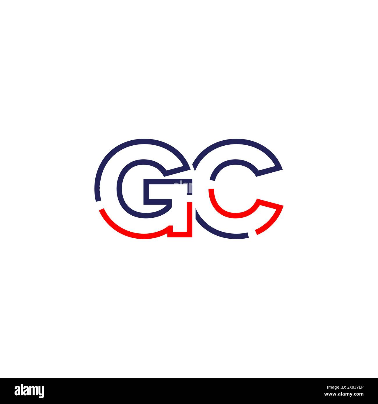 Design del concept del logo tecnico GC Illustrazione Vettoriale