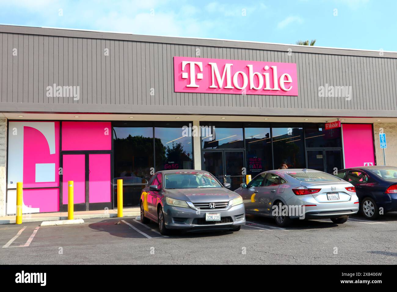 Negozio T-Mobile. Operatore di rete wireless con sede negli Stati Uniti Foto Stock