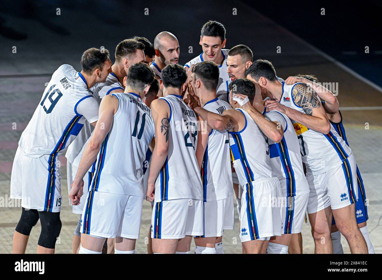 Rio De Janeiro, Brasile. 22 maggio 2024. Squadra italiana in Germania contro Italia, valida per la Lega delle Nazioni di pallavolo maschile, tenutasi presso il Maracanãzinho Gymnasium di Rio de Janeiro, RJ, questo mercoledì (22). Crediti: Pedro Teixeira/FotoArena/Alamy Live News Foto Stock