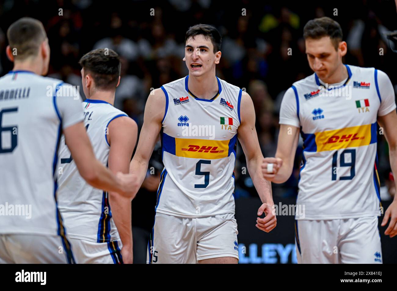 Rio De Janeiro, Brasile. 22 maggio 2024. Michieletto durante Germania vs Italia, valido per la Lega delle Nazioni di pallavolo maschile, tenutasi presso il Maracanãzinho Gymnasium di Rio de Janeiro, RJ, questo mercoledì (22). Crediti: Pedro Teixeira/FotoArena/Alamy Live News Foto Stock