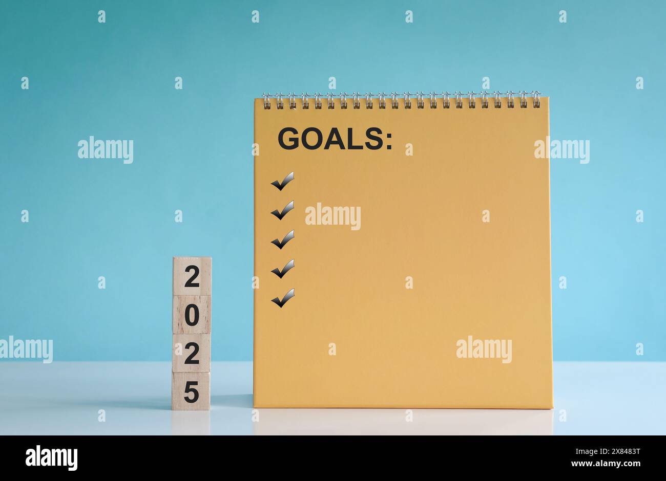 2025 goal. Pianificazione e concept per il nuovo anno. Foto Stock
