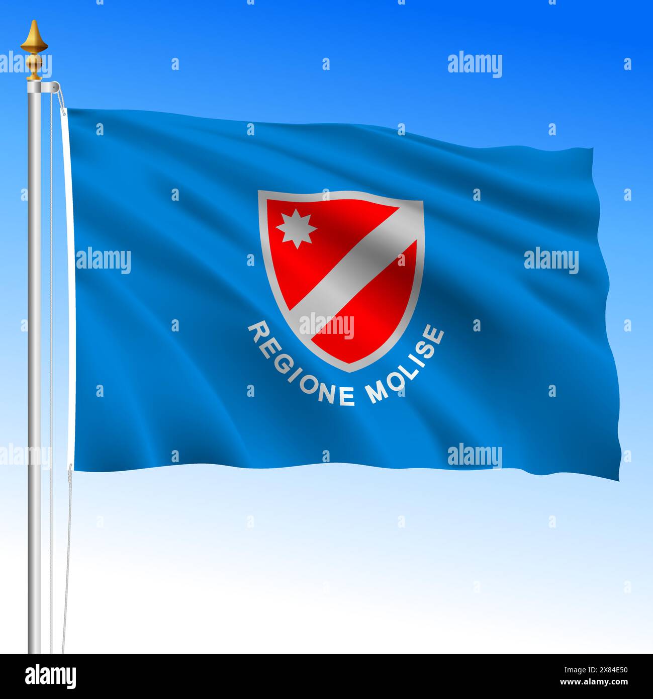 Molise, bandiera ufficiale della regione Molise, Italia, illustrazione vettoriale Illustrazione Vettoriale