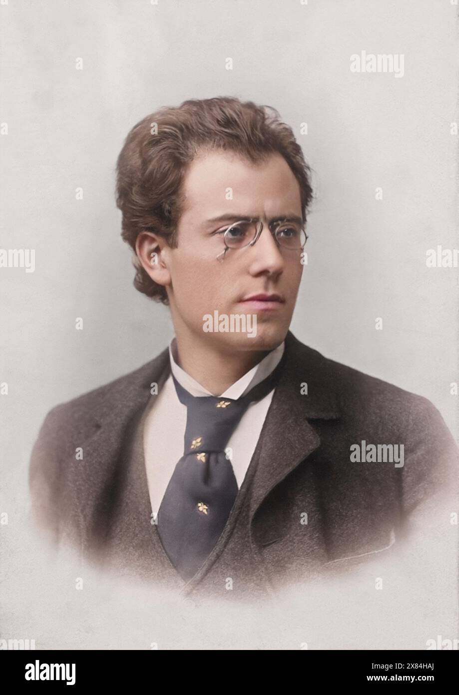 Fotografia del gabinetto di Gustav Mahler. Anno 1893. Di Leonhard Berlin-Bieber. Foto Stock