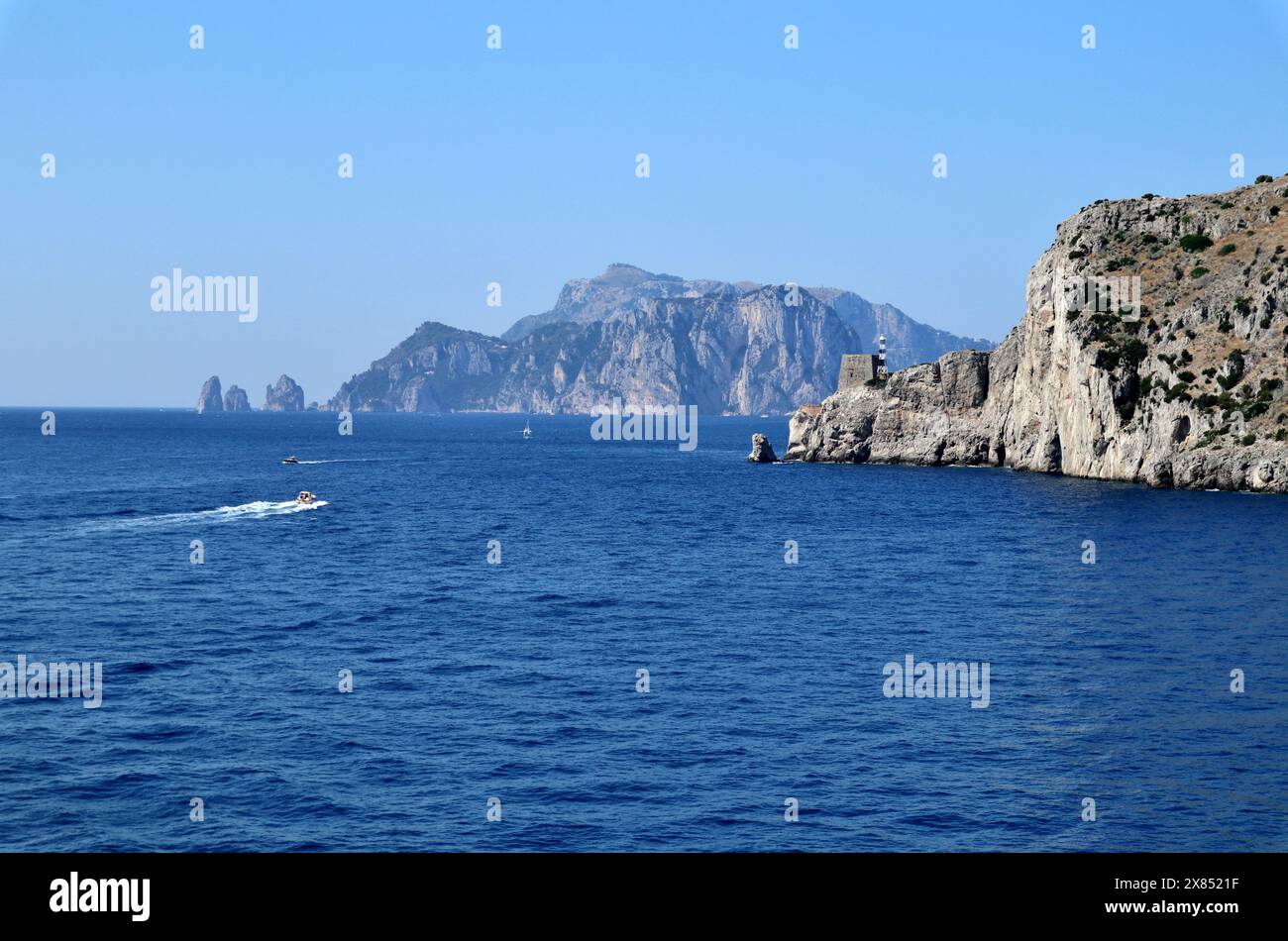 Nerano - Capri dall'ex cava Italsider di Ieranto Foto Stock