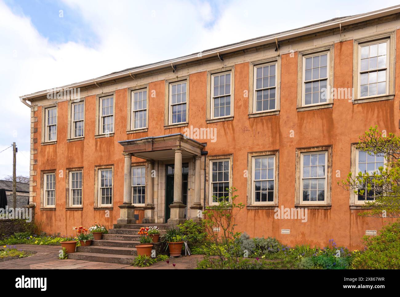 Wordsworth House, Cockermouth, Cumbria, Inghilterra, luogo di nascita e casa d'infanzia del poeta del XVIII secolo William Wordsworth e di sua sorella Dorothy. Foto Stock