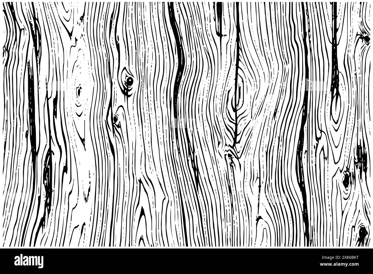 Struttura in legno incisa in stile art line su sfondo bianco. Illustrazione dello schizzo vettoriale disegnata a mano. Illustrazione Vettoriale