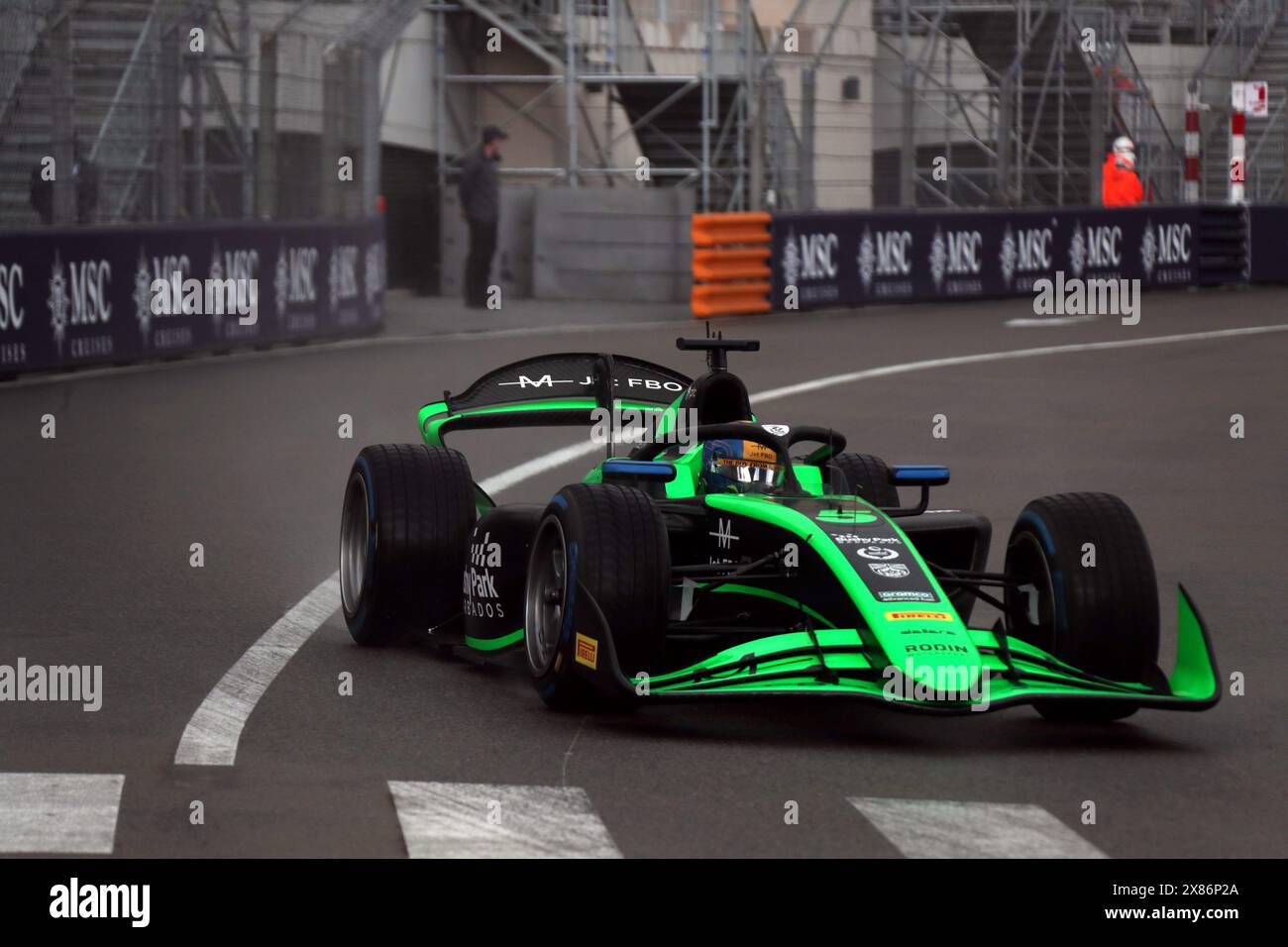 Monaco, Francia. 23 maggio 2024. © PHOTOPQR/NICE MATIN/Jean Francois Ottonello ; Monaco ; 23/05/2024 ; 81e Gran Premio di Monaco - Essaid libres formule 2 - 5 Zane Maloney - Rodin Motorsport Monaco GP il 23 maggio 2024 crediti: MAXPPP/Alamy Live News Foto Stock