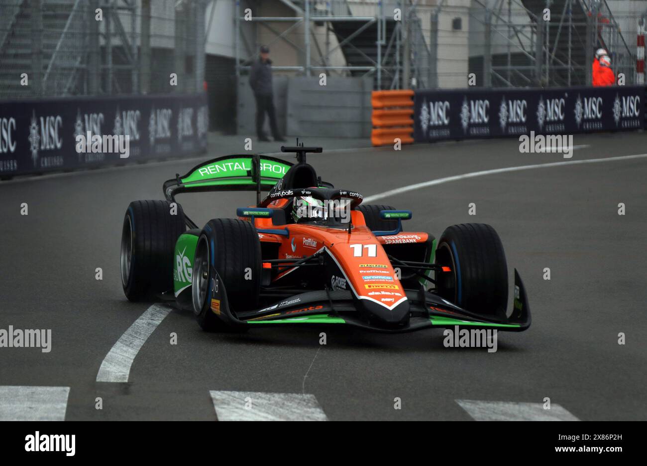 Monaco, Francia. 23 maggio 2024. © PHOTOPQR/NICE MATIN/Jean Francois Ottonello ; Monaco ; 23/05/2024 ; 81e Grand Prix de Monaco - Essaid libres formule 2 - 11 Denis Hauger - MP Motorsport Monaco GP il 23 maggio 2024 crediti: MAXPPP/Alamy Live News Foto Stock