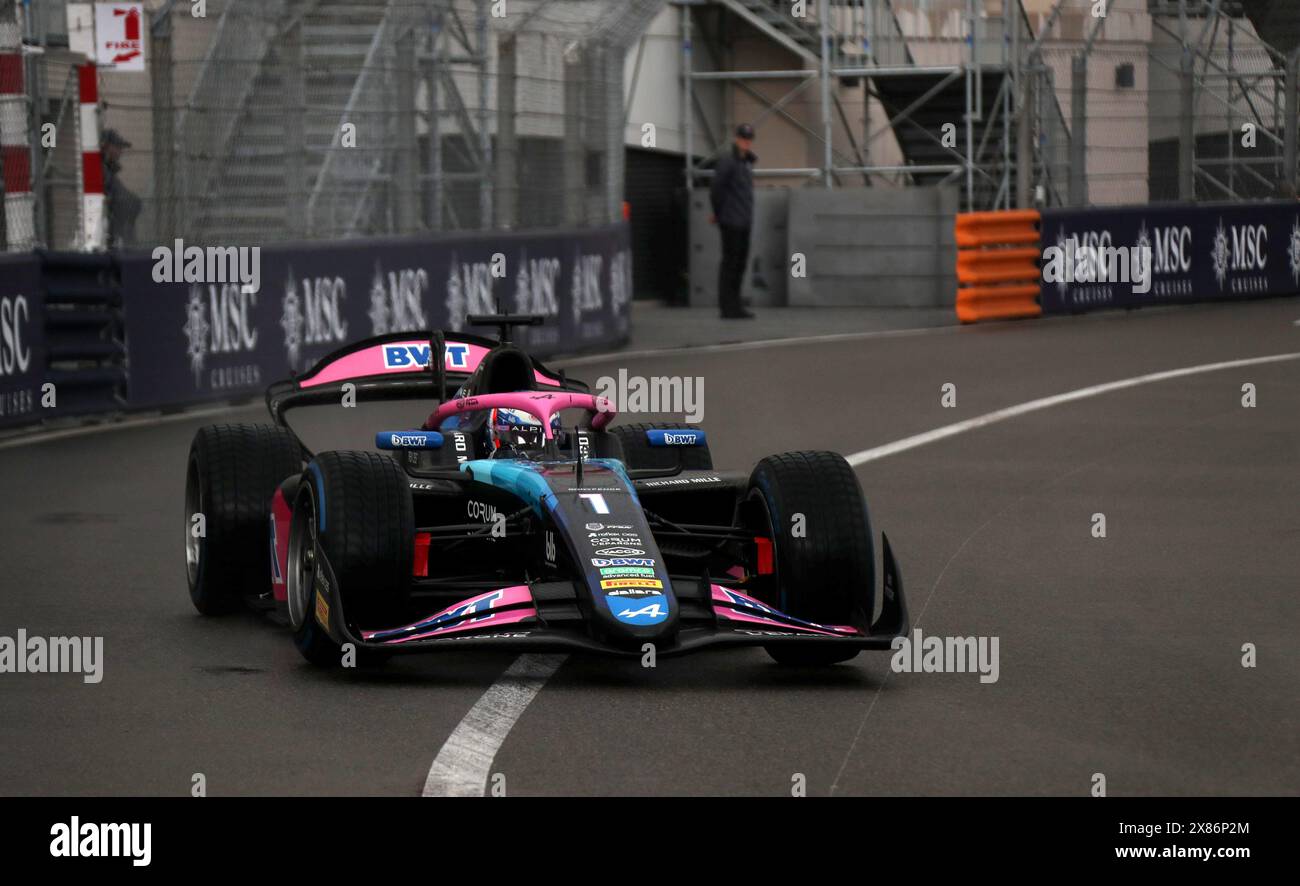 Monaco, Francia. 23 maggio 2024. © PHOTOPQR/NICE MATIN/Jean Francois Ottonello ; Monaco ; 23/05/2024 ; 81e Grand Prix de Monaco - Essaid libres formule 2 - 1 Victor Martins - Art Grand Prix Monaco GP il 23 maggio 2024 crediti: MAXPPP/Alamy Live News Foto Stock