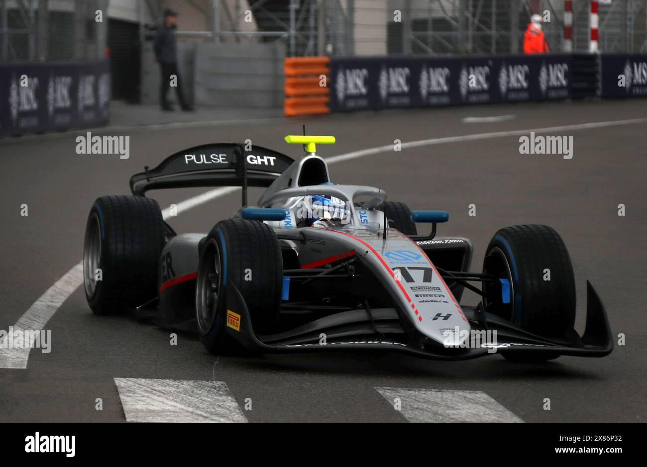 Monaco, Francia. 23 maggio 2024. © PHOTOPQR/NICE MATIN/Jean Francois Ottonello ; Monaco ; 23/05/2024 ; 81e Grand Prix de Monaco - Essaid libres formule 2 - 17 Paul Aron - HiTech Pulse-Eight Monaco GP il 23 maggio 2024 crediti: MAXPPP/Alamy Live News Foto Stock