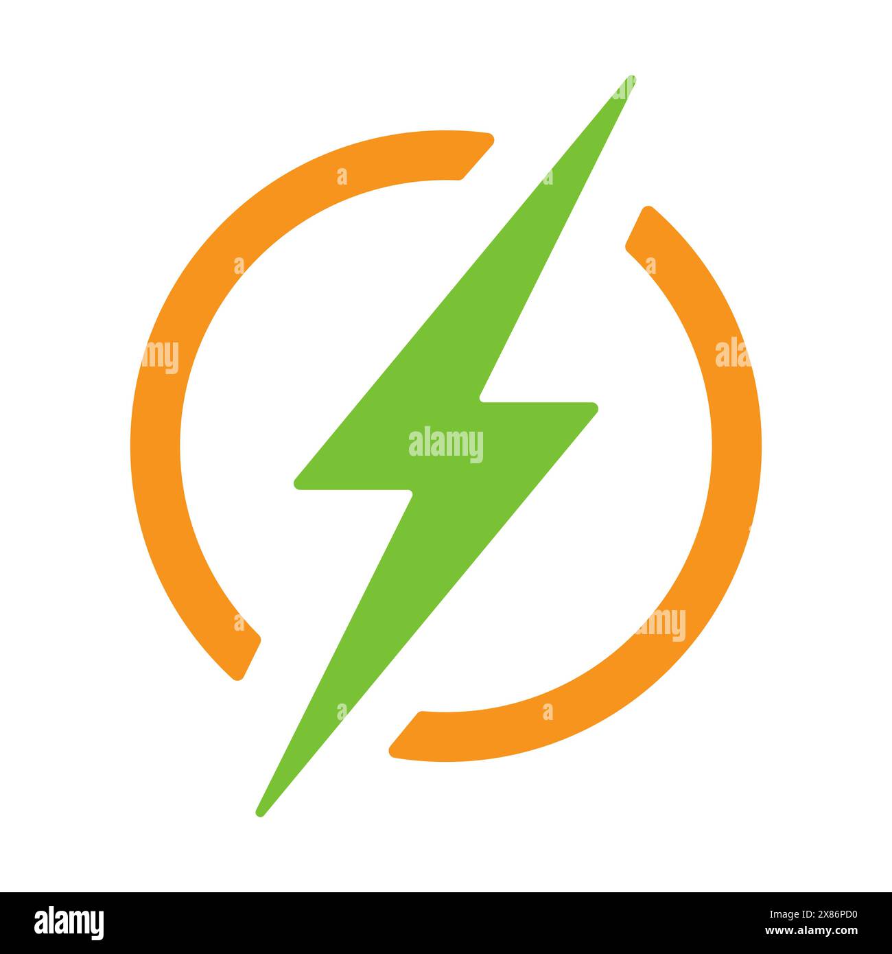 Icona fulmine. Icona Lightning, logo dal design piatto. Illustrazione Vettoriale