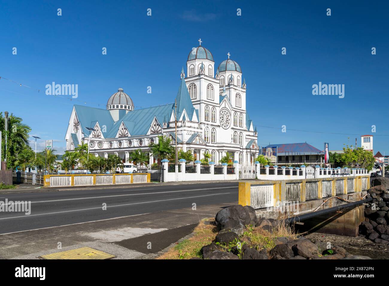 La Cattedrale dell'Immacolata concezione ad Apia Samoa, nel Pacifico meridionale. Foto Stock