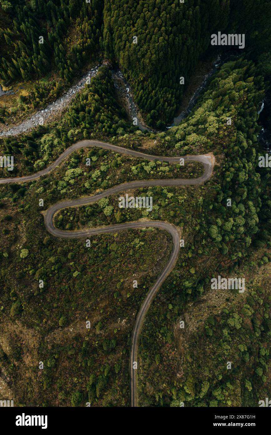 Cascata Lombadas a San Miguel, Portogallo Foto Stock