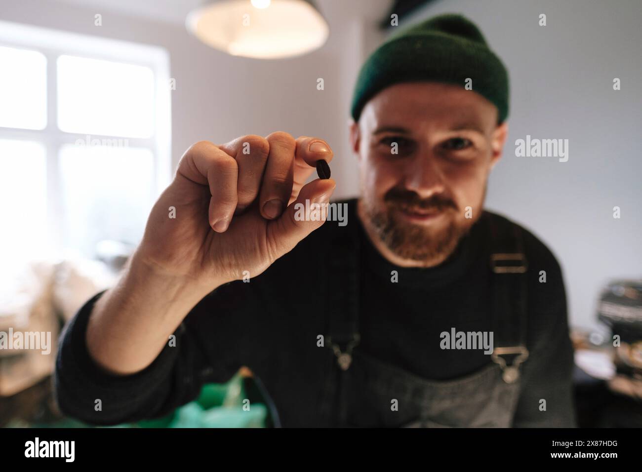 Torrefazione per il caffè in fabbrica Foto Stock
