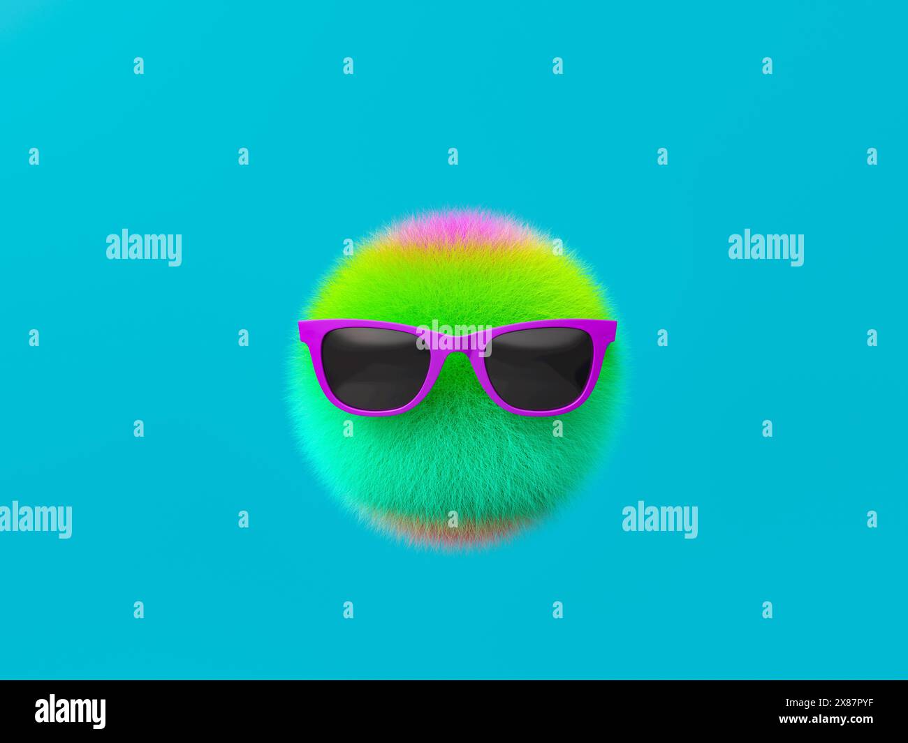 Soffici emoji 3D con occhiali da sole Foto Stock