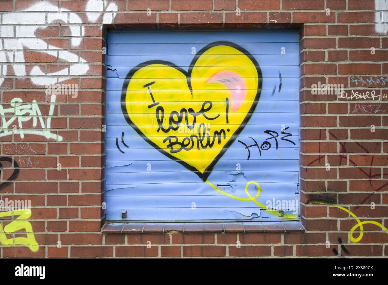 Amo Berlin Graffiti, Berlino, Deutschland Foto Stock